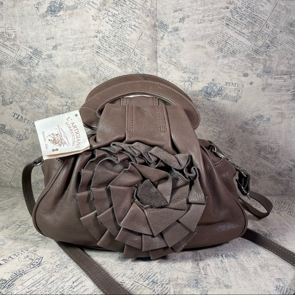 L’Artigiano Sorrentino Italian Leather Crossbody Bag Made in Italy Purse